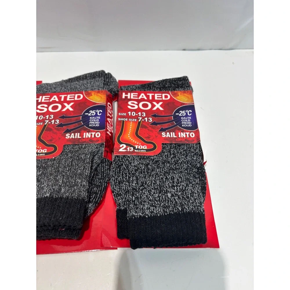 Heated Sox Thermal Socks Mens 10-13 Multi 3-Pack 2.13 TOG Extreme Cold -25C
